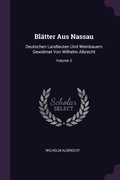 Cover: Blaetter Aus Nassau - Palala Press