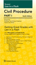 Cover: Emanuel Law in a Flash for Civil Procedure I - Aspen Publishers