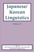 Cover: Japanese/Korean Linguistics, Volume 25 - Centre for the Study of Language & Information