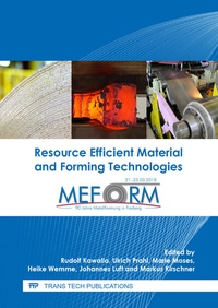 Enlarge image Cover: Resource Efficient Material and Forming Technologies - Trans Tech Publications Ltd