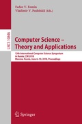 Cover: Computer Science - Theory and Applications - Springer