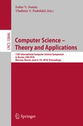 Cover: Computer Science - Theory and Applications - Springer