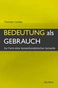 Cover: Bedeutung als Gebrauch - Brill Deutschland