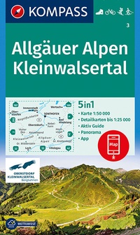 Abbildung von: KOMPASS Wanderkarte Allgäuer Alpen, Kleinwalsertal - KOMPASS-Karten
