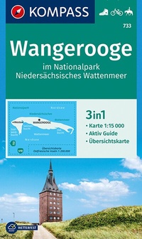 Abbildung von: KOMPASS Wanderkarte 733 Wangerooge im Nationalpark NIedersächsisches Wattenmeer 1:15.000 - KOMPASS-Karten