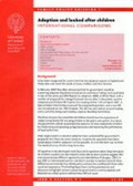 Cover: Adoption and Looked After Children - Oxford Centre for Family Law and Policy (OXFLAP)