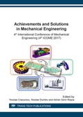 Cover: Achievements and Solutions in Mechanical Engineering - Trans Tech Publications Ltd