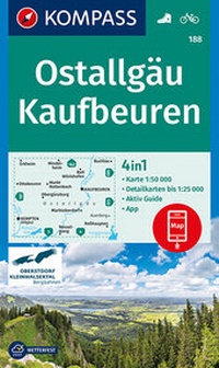 Abbildung von: KOMPASS Wanderkarte Ostallgäu, Kaufbeuren - KOMPASS-Karten