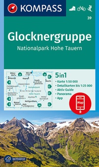 Abbildung von: KOMPASS Wanderkarte Glocknergruppe, Nationalpark Hohe Tauern - KOMPASS-Karten