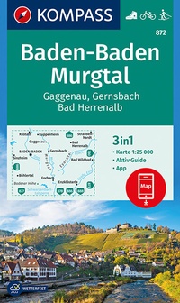 Abbildung von: KOMPASS Wanderkarte Baden-Baden, Murgtal, Gaggenau, Gernsbach, Bad Herrenalb - KOMPASS-Karten