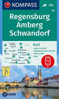 Abbildung von: KOMPASS Wanderkarte Regensburg, Amberg, Schwandorf - KOMPASS-Karten