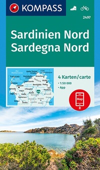 Abbildung von: KOMPASS Wanderkarten-Set 2497 Sardinien Nord, Sardegna Nord (4 Karten) 1:50.000 - KOMPASS-Karten