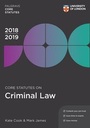 Cover: Core Statutes on Criminal Law 2018-19 - Palgrave