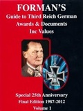 Cover: Forman's Guide to Third Reich German Awards & Their Values: Volume 1 - Adrian Forman Books