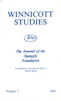 Cover: Winnicott Studies - Squiggle Foundation