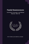 Cover: Family Reminiscences - Palala Press