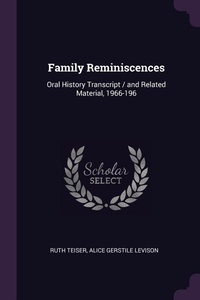 Enlarge image Cover: Family Reminiscences - Palala Press