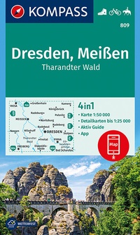 Abbildung von: KOMPASS Wanderkarte Dresden, Meißen, Tharandter Wald - KOMPASS-Karten
