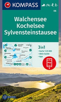 Abbildung von: KOMPASS Wanderkarte Walchensee, Kochelsee, Sylvensteinstausee - KOMPASS-Karten