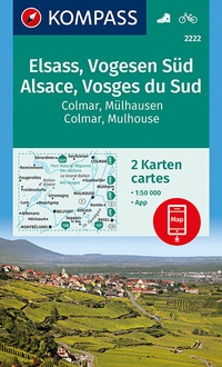 Abbildung von: KOMPASS Wanderkarte Elsass, Vogesen Süd, Alsace, Vosges du Sud, Colmar, Mülhausen, Mulhouse - KOMPASS-Karten