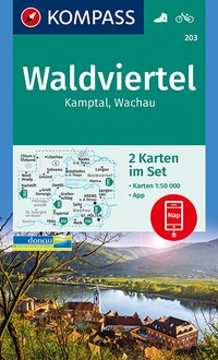 Abbildung von: KOMPASS Wanderkarte Waldviertel, Kamptal, Wachau - KOMPASS-Karten