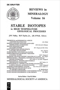 Enlarge image Cover: Stable Isotopes in High Temperature Geological Processes - Mineralogical Society of America