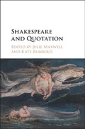 Cover: Shakespeare and Quotation - Cambridge University Press