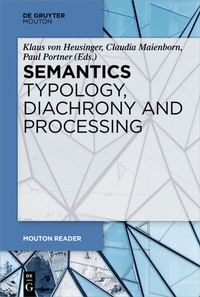 Enlarge image Cover: Semantics - Typology, Diachrony and Processing - De Gruyter Mouton