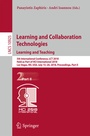 Cover: Learning and Collaboration Technologies. Learning and Teaching - Springer
