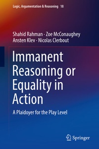 Enlarge image Cover: Immanent Reasoning or Equality in Action - Springer