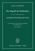 Cover: Der Begriff des Politischen. - Duncker & Humblot