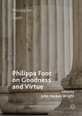 Cover: Philippa Foot on Goodness and Virtue - Palgrave Macmillan