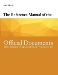Enlarge image Cover: Reference Manual of the Official Documents of the AOTA - American Occupational Therapy