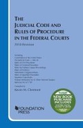Cover: The Judicial Code and Rules of Procedure in the Federal Courts - West Academic Press