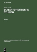 Cover: Dialektometrische Studien. Band 2 - De Gruyter