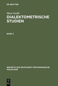 Cover: Dialektometrische Studien. Band 3 - De Gruyter