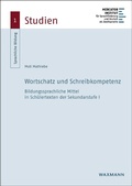 Cover: Wortschatz und Schreibkompetenz - Waxmann