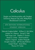 Cover: Calculus: Single and Multivariable, 6e International Student Version with Wileyplus Blackboard Card Set - Wiley