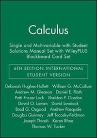 Enlarge image Cover: Calculus: Single and Multivariable, 6e International Student Version with Wileyplus Blackboard Card Set - Wiley