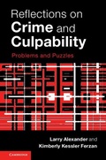 Cover: Reflections on Crime and Culpability - Cambridge University Press