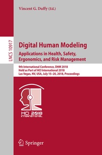 Abbildung von: Digital Human Modeling. Applications in Health, Safety, Ergonomics, and Risk Management - Springer