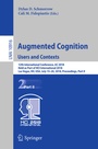 Cover: Augmented Cognition: Users and Contexts - Springer