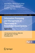 Cover: Information Processing and Management of Uncertainty in Knowledge-Based Systems. Applications - Springer