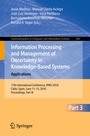 Cover: Information Processing and Management of Uncertainty in Knowledge-Based Systems. Applications - Springer