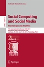 Cover: Social Computing and Social Media. Technologies and Analytics - Springer