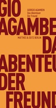 Cover: Das Abenteuer. Der Freund - Matthes & Seitz Berlin