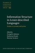 Cover: Information Structure in Lesser-described Languages - John Benjamins Publishing Co