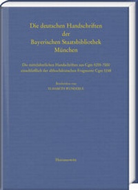 Abbildung von: Die deutschen Handschriften der Bayerischen Staatsbibliothek München - Harrassowitz Verlag