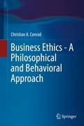 Cover: Business Ethics - A Philosophical and Behavioral Approach - Springer