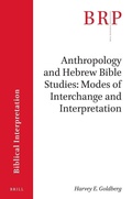 Cover: Anthropology and Hebrew Bible Studies: Modes of Interchange and Interpretation - Brill